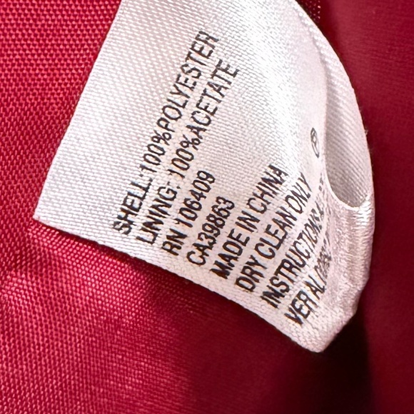 Tahari Bold Red Blazer Belt Accent Career Office Wear Elegant Wear Minimalist - Picture 9 of 13